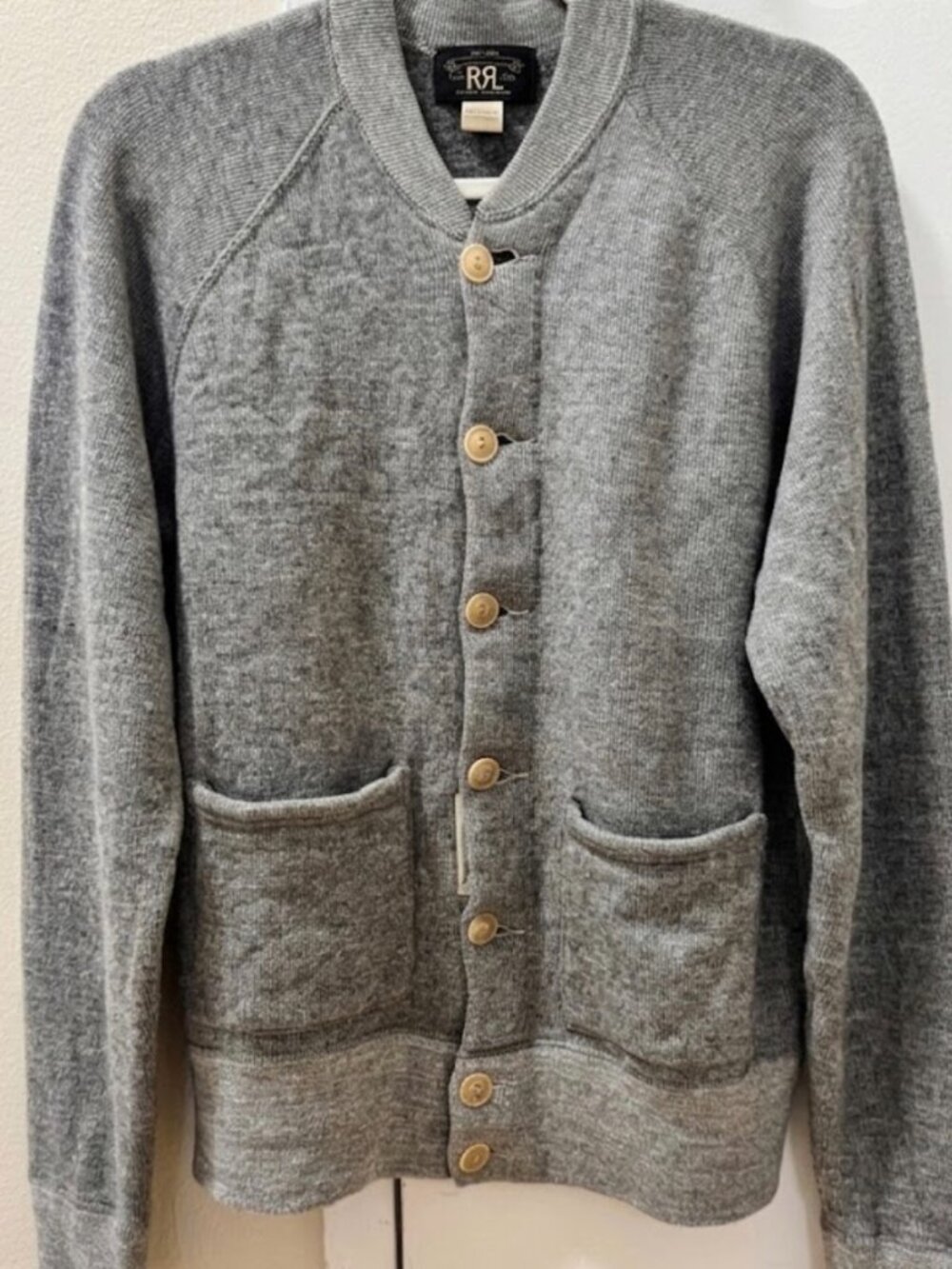 RRL (Double RL by Ralph Lauren) Gray Sweater Size Large